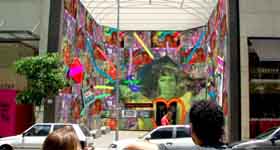 Huge Cibelle installation in the streets of Sao Paulo 